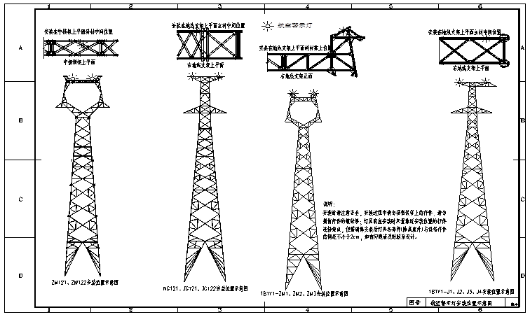 太陽能航空障礙燈,鐵塔航空障礙燈,航空障礙燈鐵塔安裝